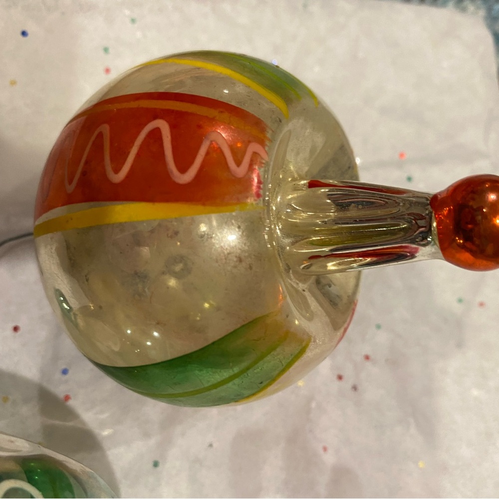 Vtg. Hot Air Balloon/Parachute Christmas Ornaments set of 2 MCM - Picture 11 of 11